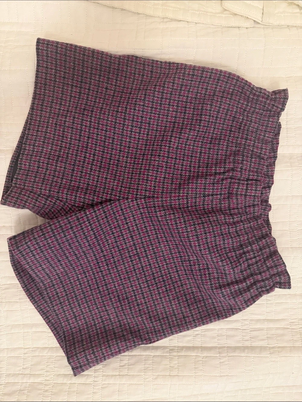 Bonpoint Purple and Black Houndstooth Shorts
